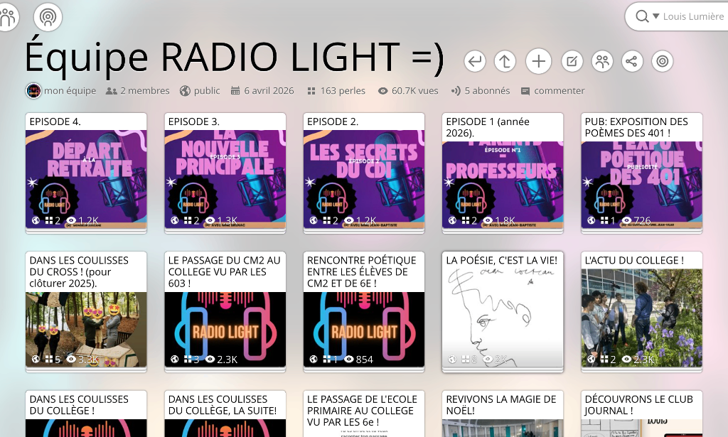 Visuel Pearltrees de Radio Light
